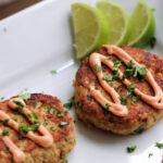 salmon, croquettes, dinner
