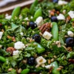 blueberry, kale, salad, farro
