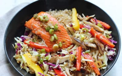 Ginger Scallion Salmon Bowls