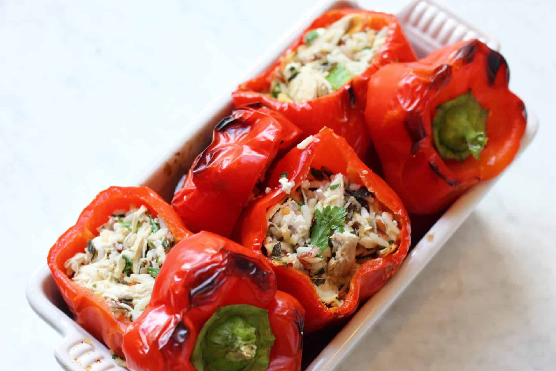 Dinner, Chicken, Quick & Easy, Weeknight Dinner, Stuffed Peppers, Bell Peppers