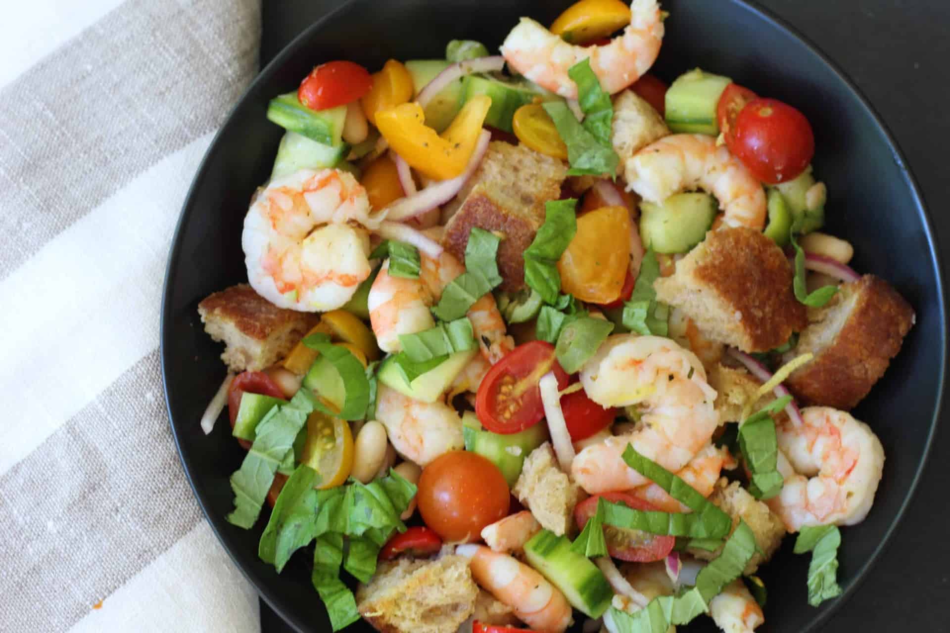 Mediterranean Shrimp Salad With Cannellini Beans 