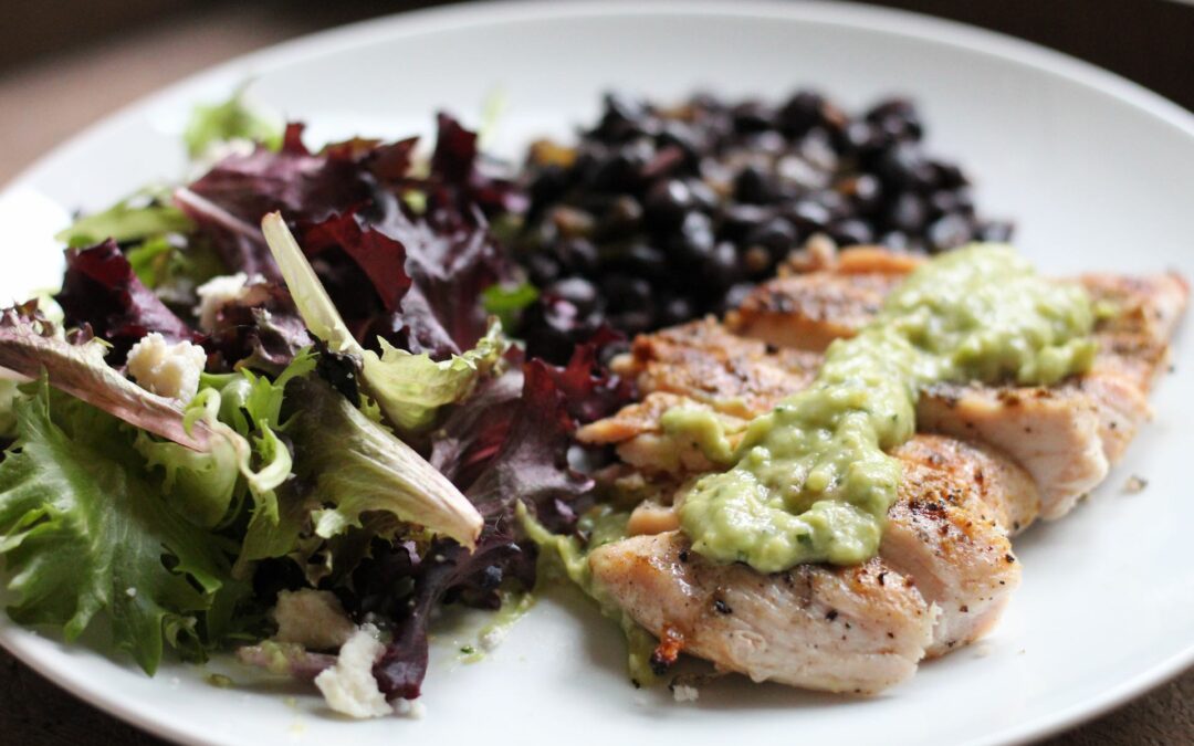 Grilled Cumin Chicken With Guacamole Sauce