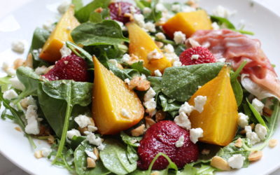 Golden Beet and Roasted Strawberry Salad
