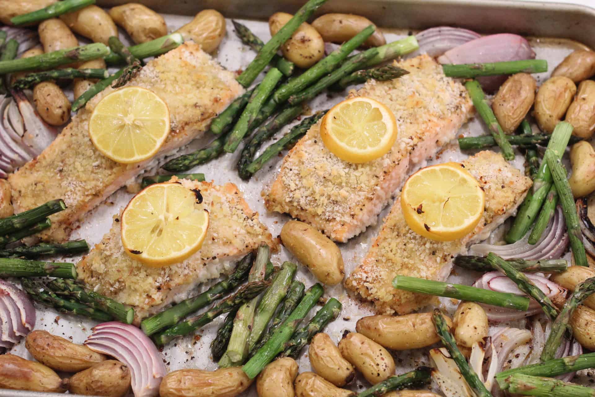 Salmon, Seafood, Fish, Sheet Pan, Quick & Easy, Spring, Asparagus, Potatoes, Dinner