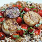 seared scallops with fresh cherry tomato sauce