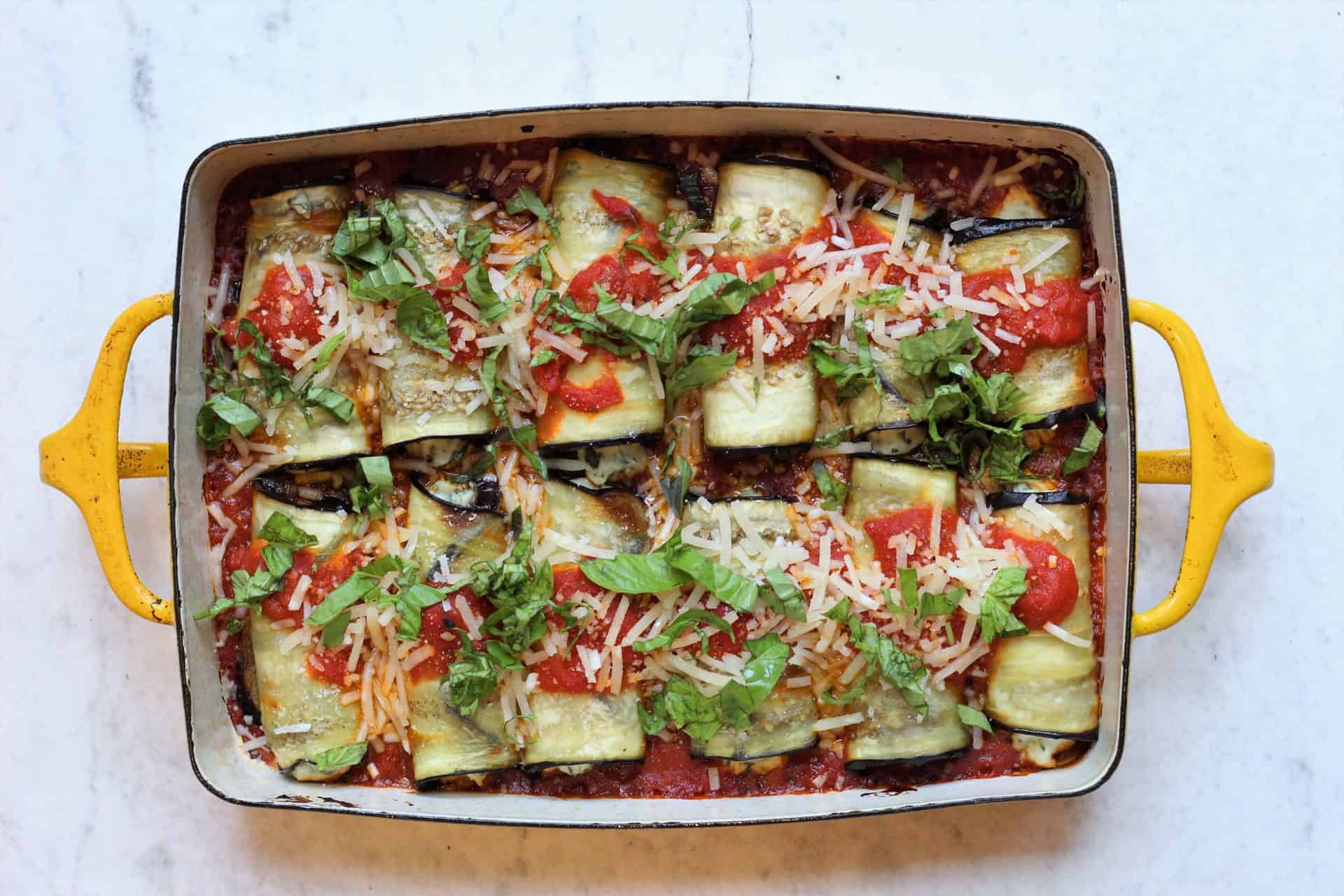 simple eggplant rollups