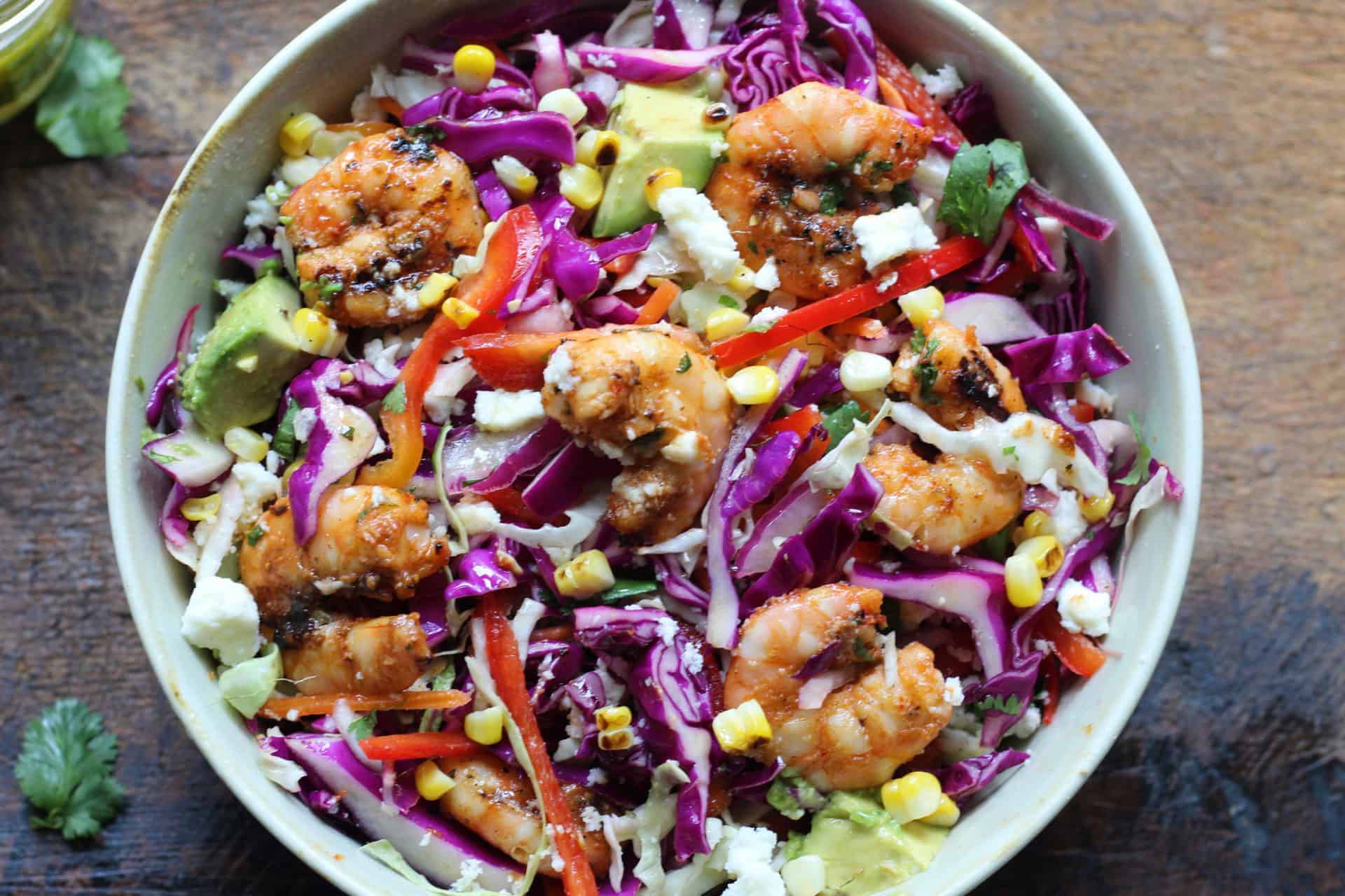 Salads, Bowls, Shrimp, Seafood, Gluten-Free, Summer, Grilling