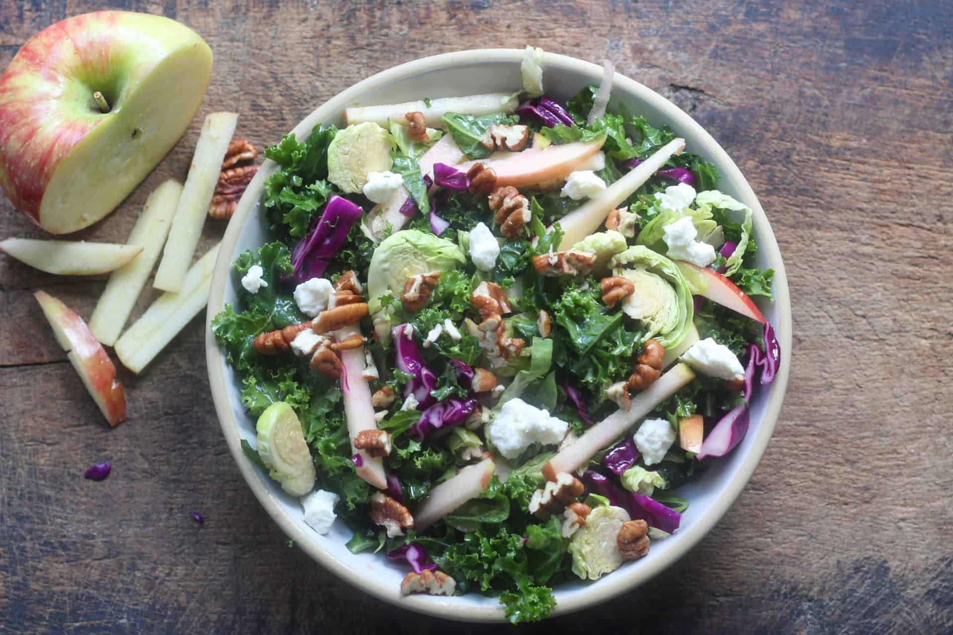 Fall Kale & Apple Harvest Salad with Homemade Vinaigrette - Fully  Mediterranean