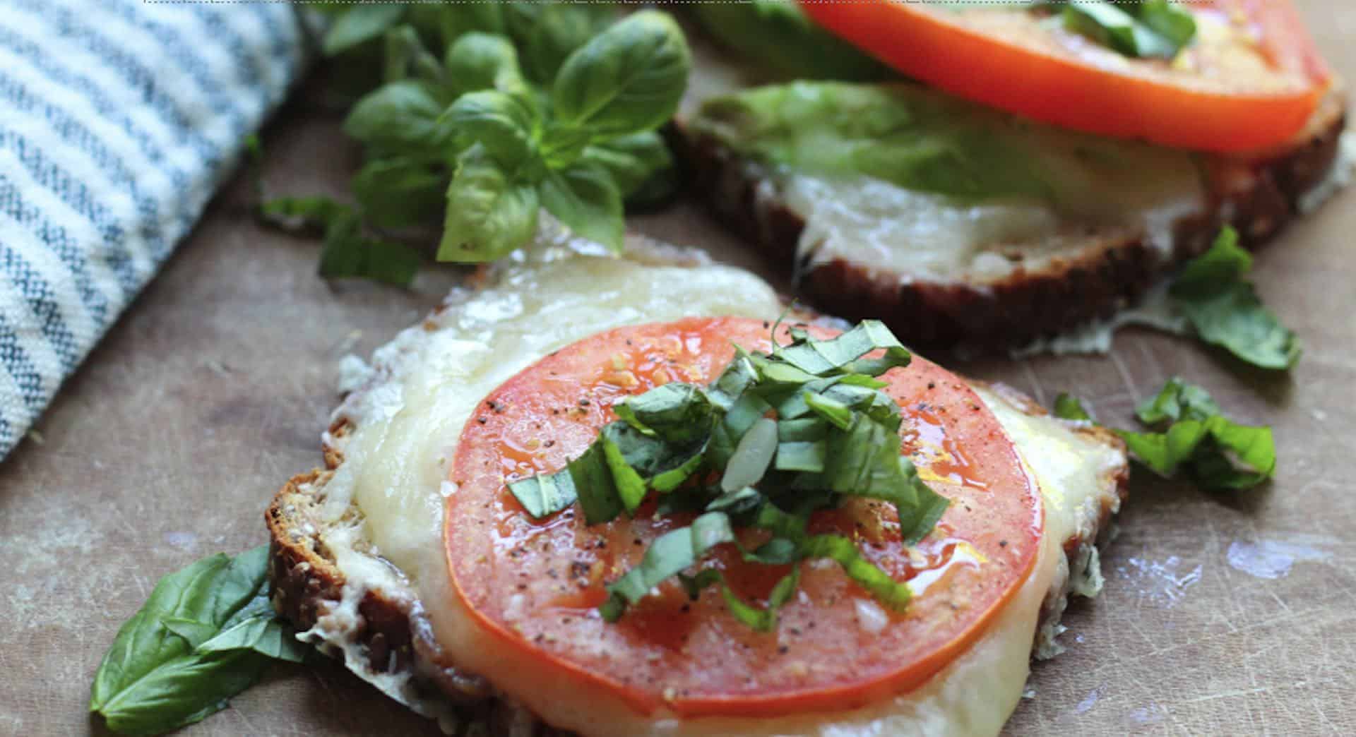 Open-Faced Grilled Cheese with Tomato