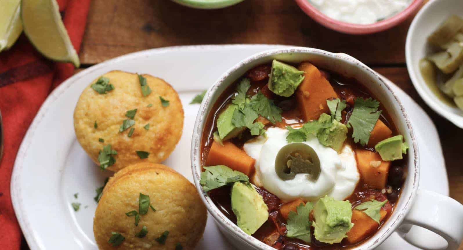 Sweet potato black bean chili