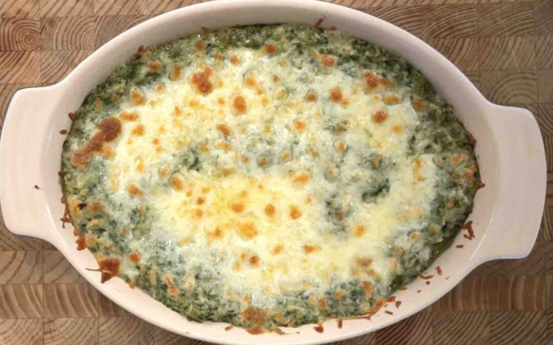 Baked Spinach, Artichoke, and White Bean Dip