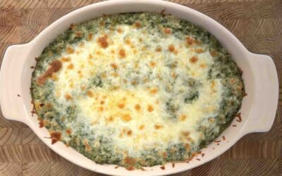 Baked Spinach artichoke dip with white beans