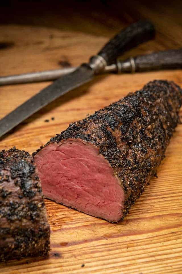 Peppercorn beef tenderloin perini ranch