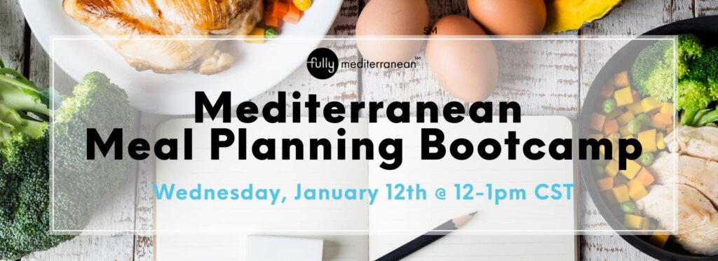 Mediterranean Meal Planning Bootcamp Spring 2022 Banner