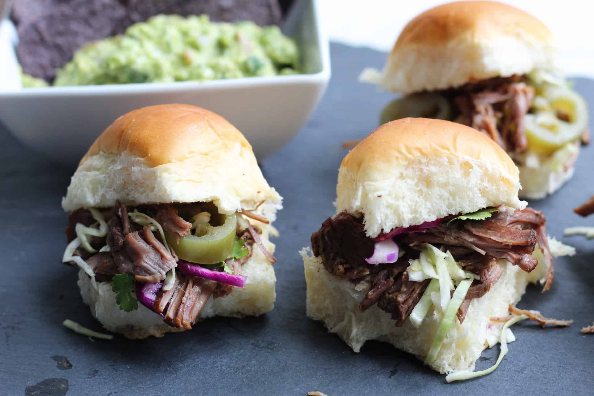 slow cooker chipotle shredded beef sliders