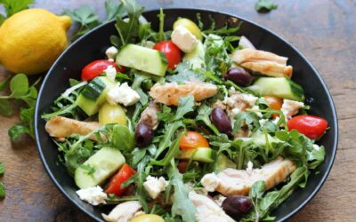 Easy Mediterranean Grilled Chicken Salad