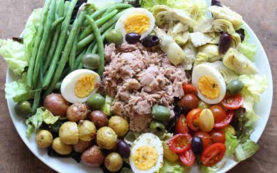 Nicoise Salad With Canned Tuna and Soft-boiled eggs
