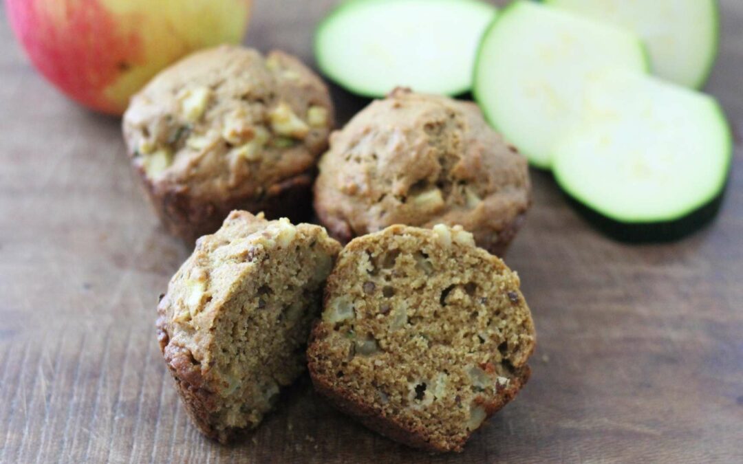 Healthy Spiced Apple Zucchini Muffins