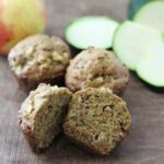 Healthy Spiced Apple Zucchini Muffins close up