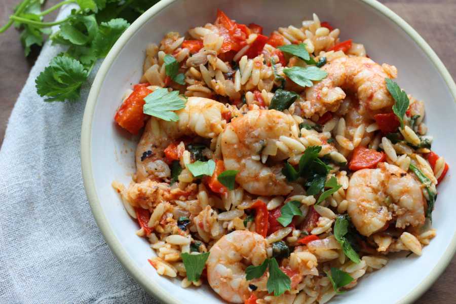 Cajun Shrimp Orzo Pasta Recipe