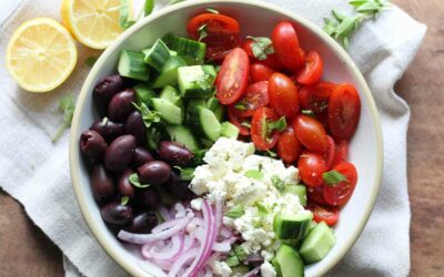 Greek Cucumber Tomato Salad with Feta and Kalamata Olives - Greek Cucumber Salad