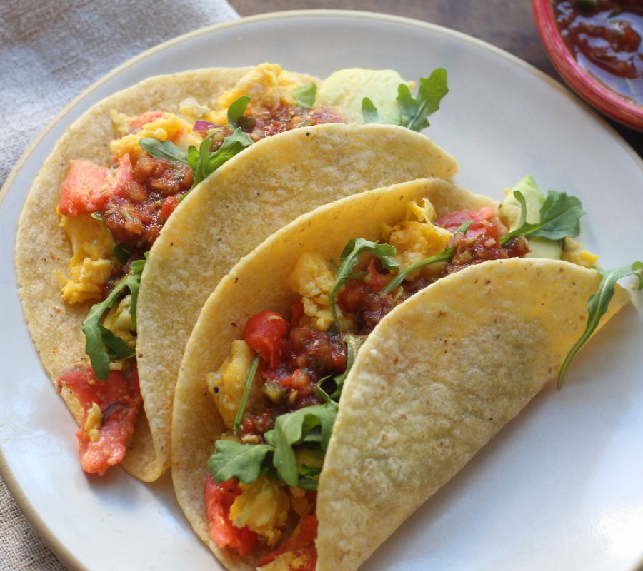 Smoked Salmon Breakfast tacos 